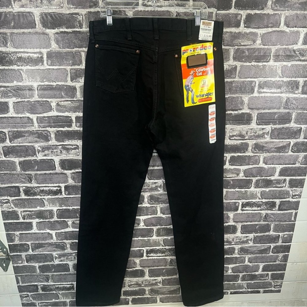 NWT Wrangler Men's 34X38 Cowboy Cut Original Fit Shadow Black Jeans